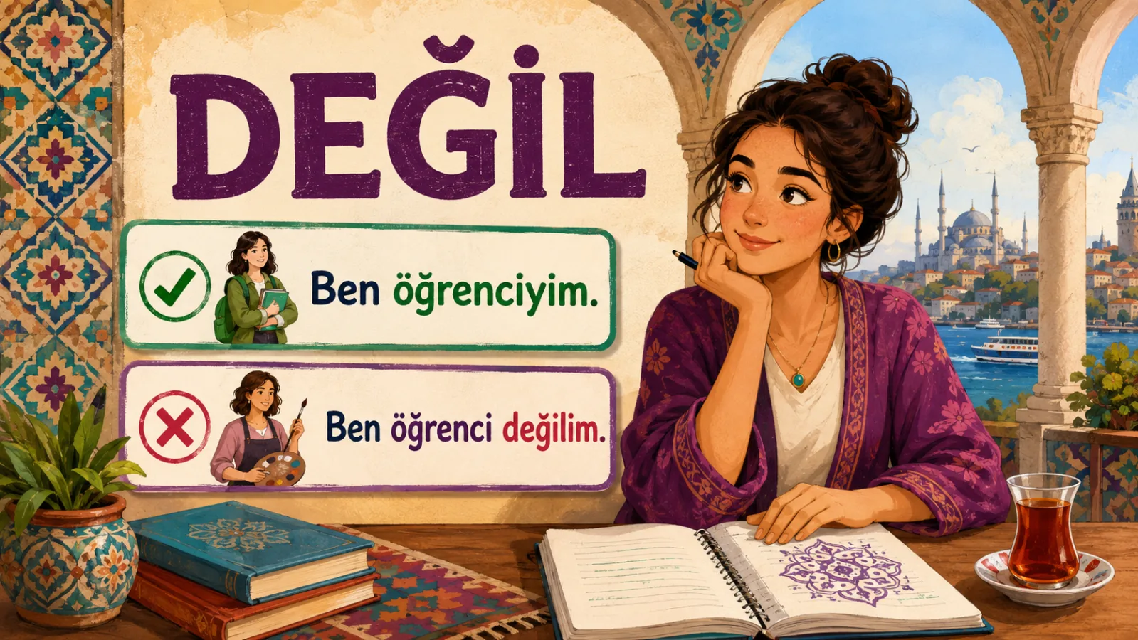 Отрицание с değil