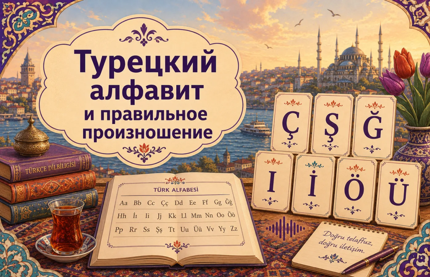 Турецкий алфавит и правильное произношение