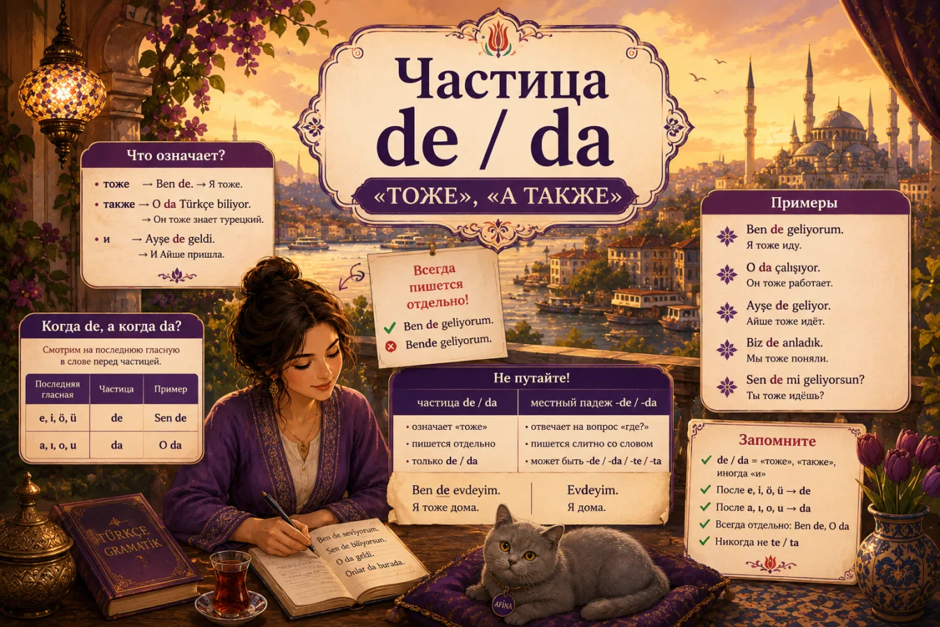 Частица de / da: «тоже», «а также»