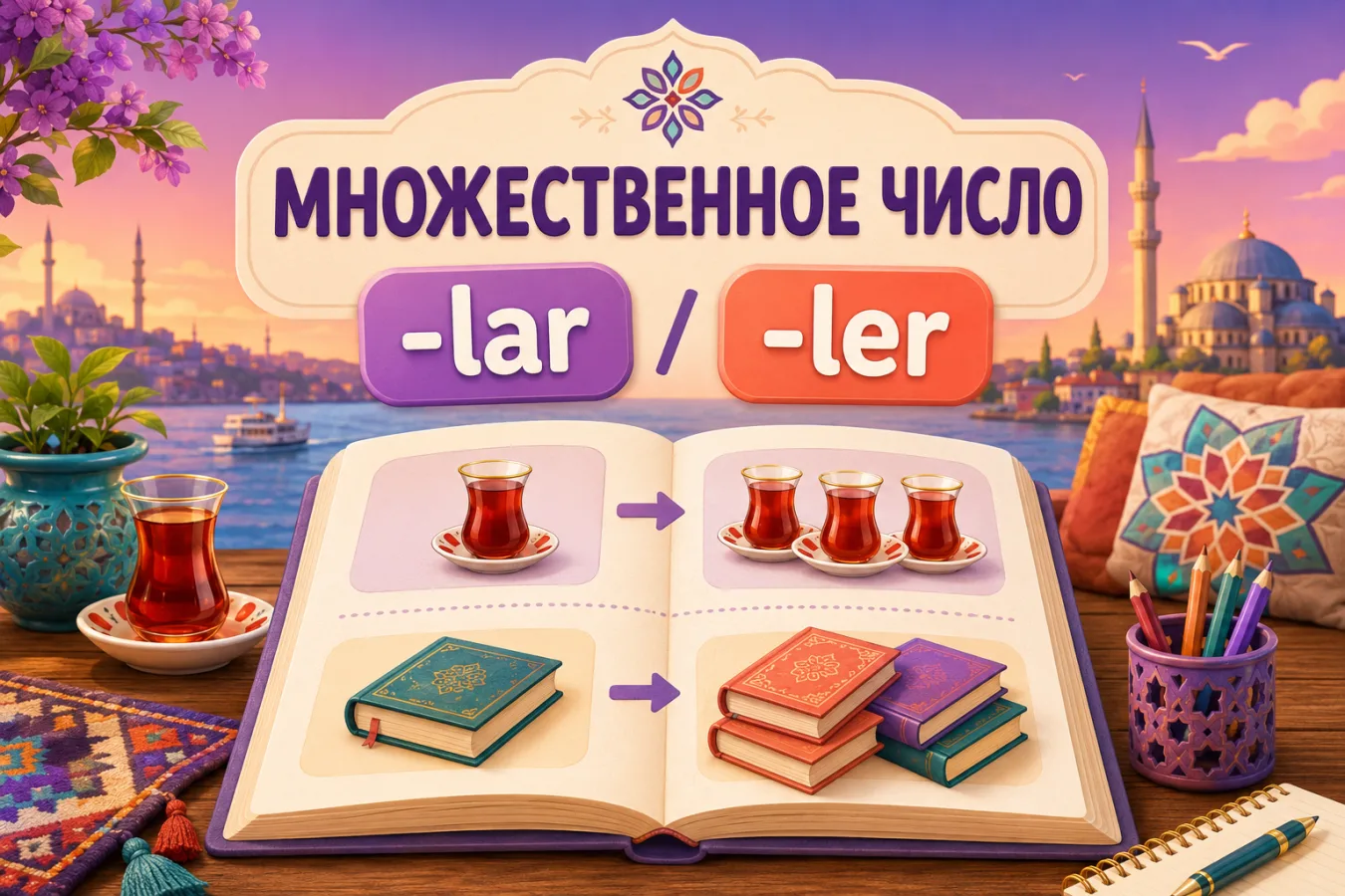 Множественное число: -lar / -ler